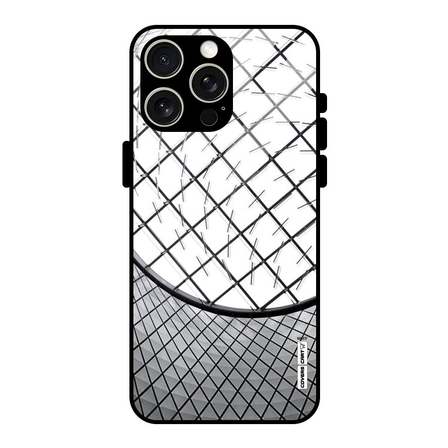 Modern Abstract Pattern Glass Back Case for iPhone 15 Pro Max