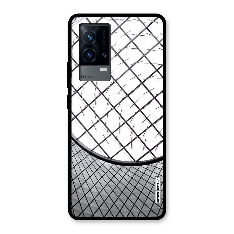 Modern Abstract Pattern Glass Back Case for iQOO 9 5G