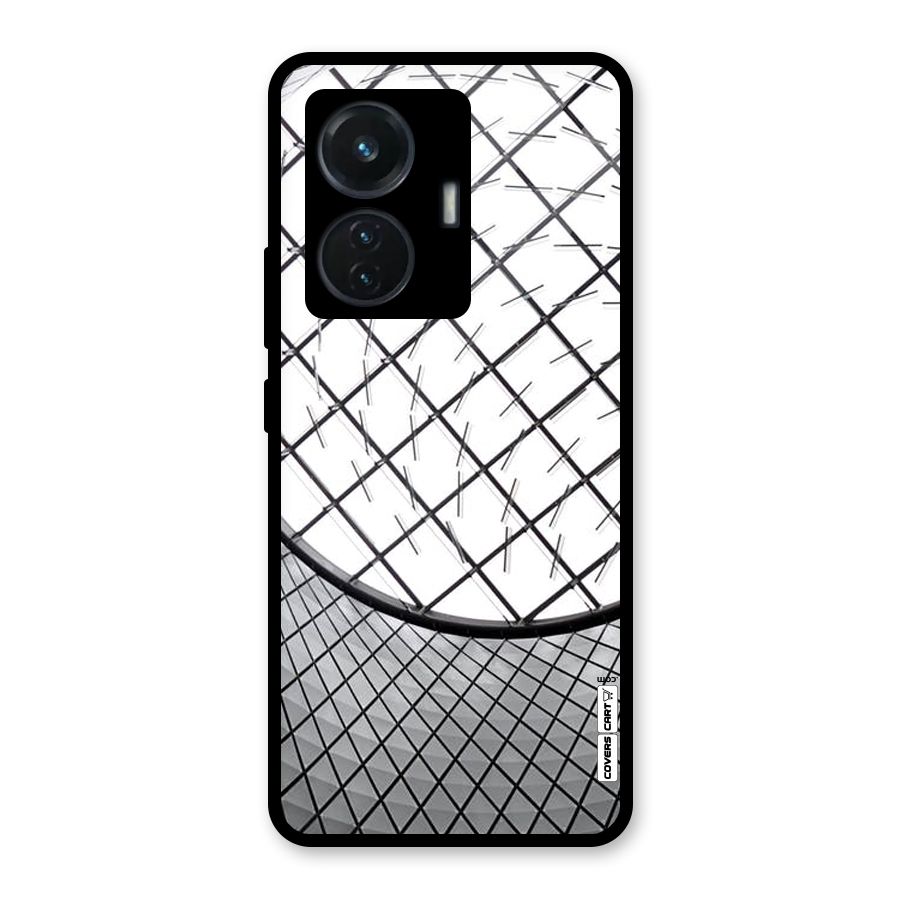 Modern Abstract Pattern Glass Back Case for iQOO Z6 44W