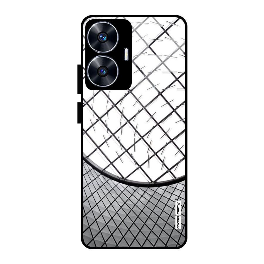 Modern Abstract Pattern Glass Back Case for realme C55