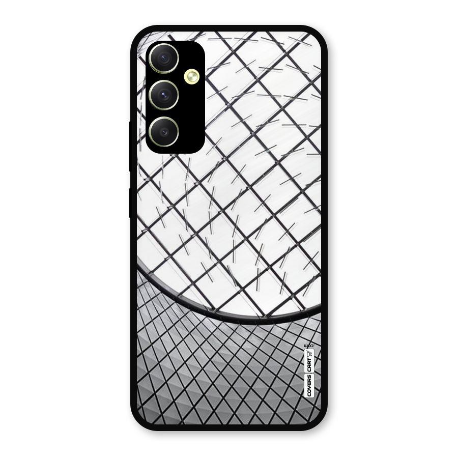 Modern Abstract Pattern Metal Back Case for Galaxy A34