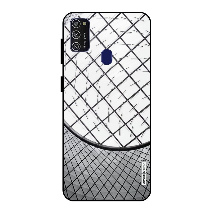 Modern Abstract Pattern Metal Back Case for Galaxy M21