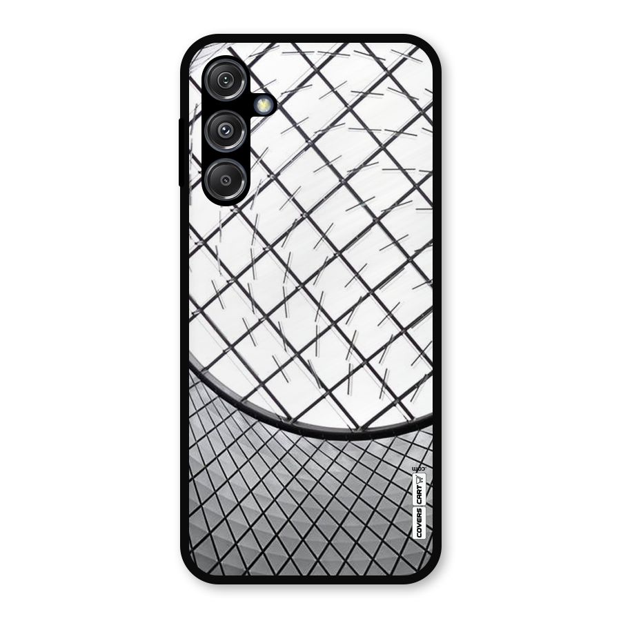 Modern Abstract Pattern Metal Back Case for Galaxy M34 5G