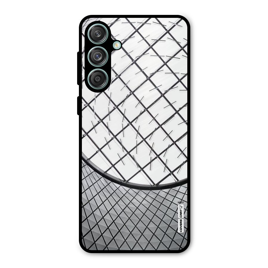 Modern Abstract Pattern Metal Back Case for Galaxy M55 5G