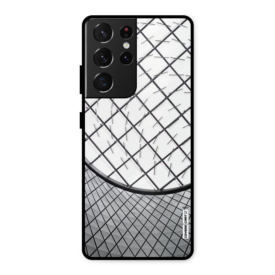 Modern Abstract Pattern Metal Back Case for Galaxy S21 Ultra 5G