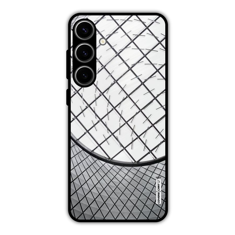 Modern Abstract Pattern Metal Back Case for Galaxy S24 Plus