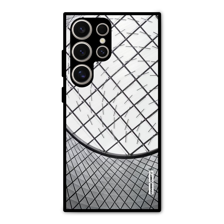 Modern Abstract Pattern Metal Back Case for Galaxy S24 Ultra