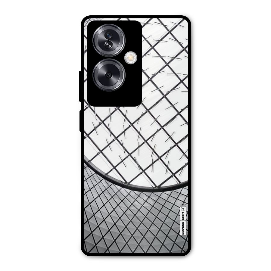 Modern Abstract Pattern Metal Back Case for Oppo A79 5G