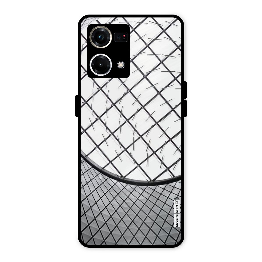Modern Abstract Pattern Metal Back Case for Oppo F21 Pro 4G