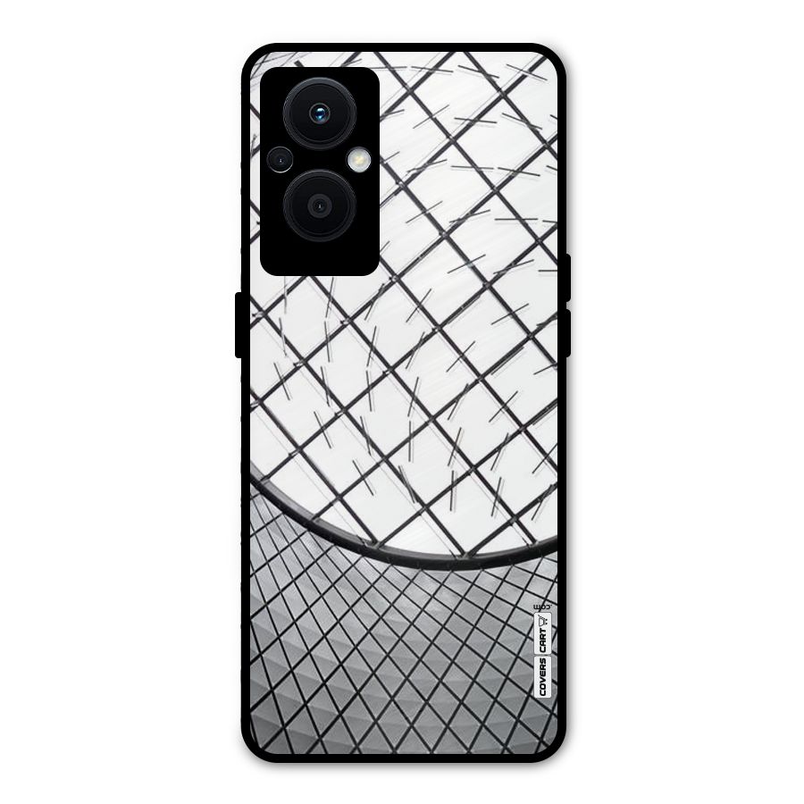 Modern Abstract Pattern Metal Back Case for Oppo F21s Pro 5G