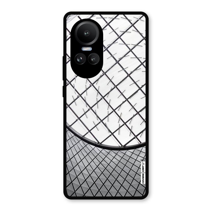 Modern Abstract Pattern Metal Back Case for Oppo Reno10 Pro