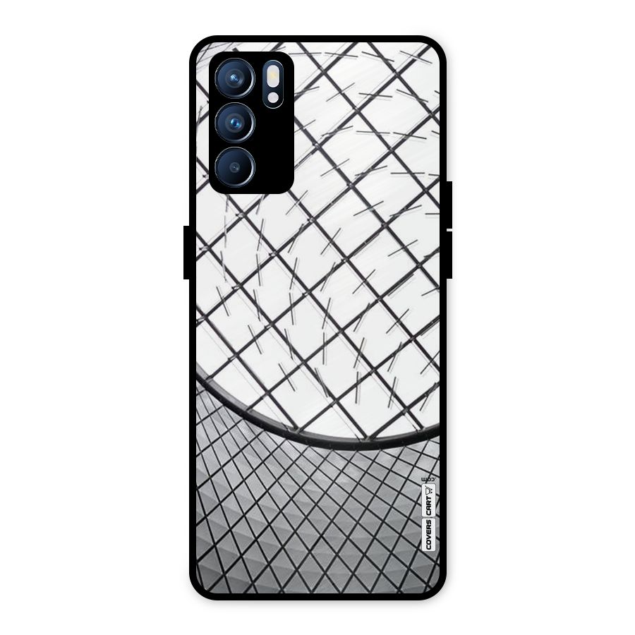 Modern Abstract Pattern Metal Back Case for Oppo Reno6 5G