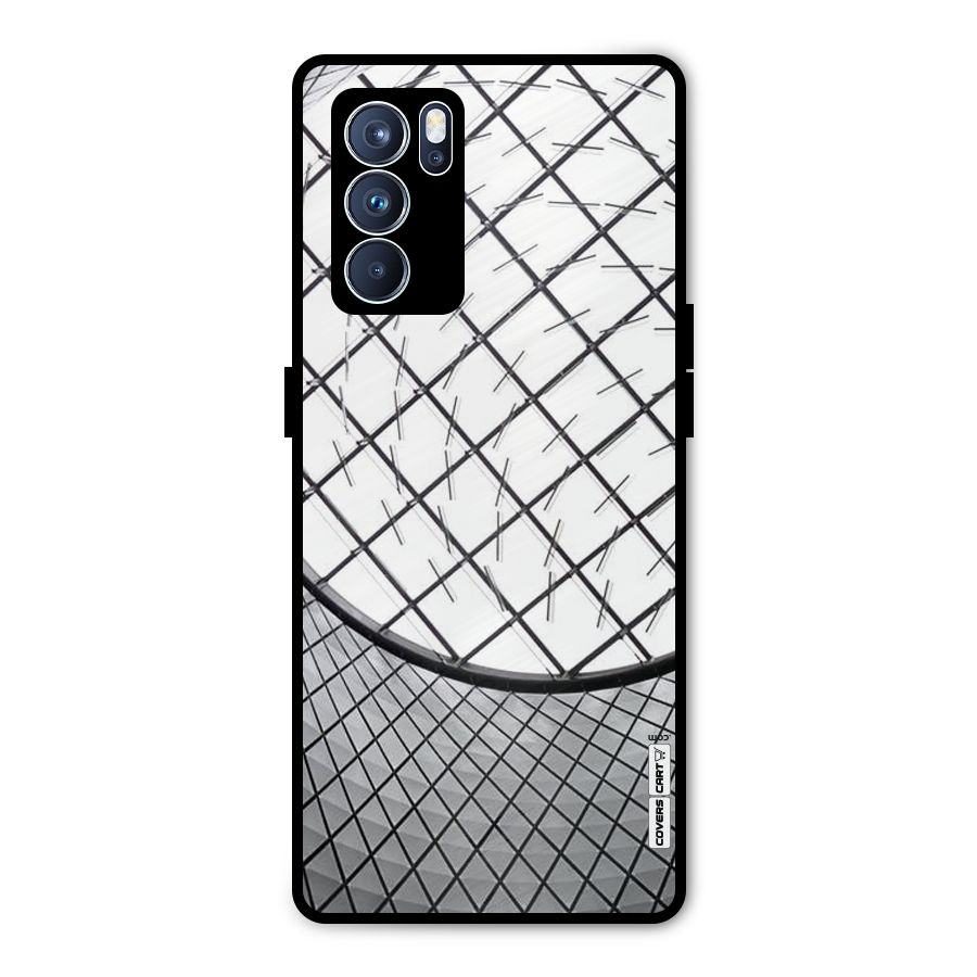 Modern Abstract Pattern Metal Back Case for Oppo Reno6 Pro 5G