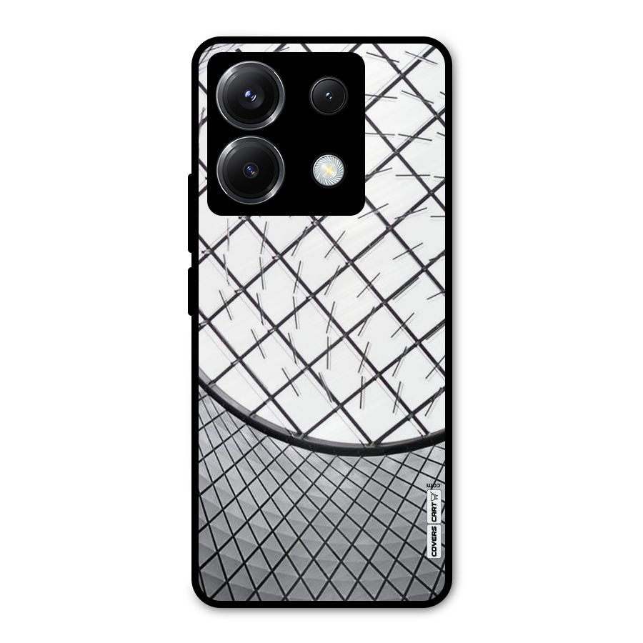 Modern Abstract Pattern Metal Back Case for Poco X6