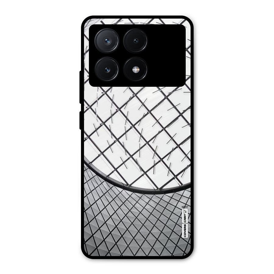 Modern Abstract Pattern Metal Back Case for Poco X6 Pro