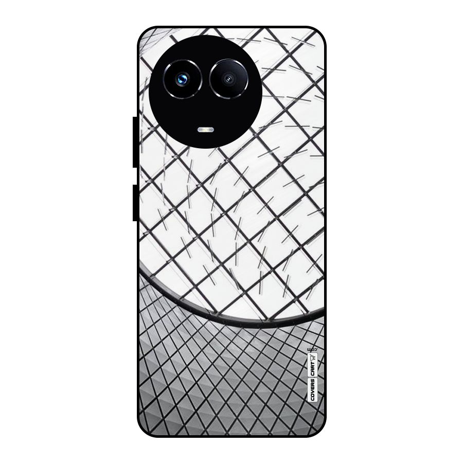 Modern Abstract Pattern Metal Back Case for Realme 11X