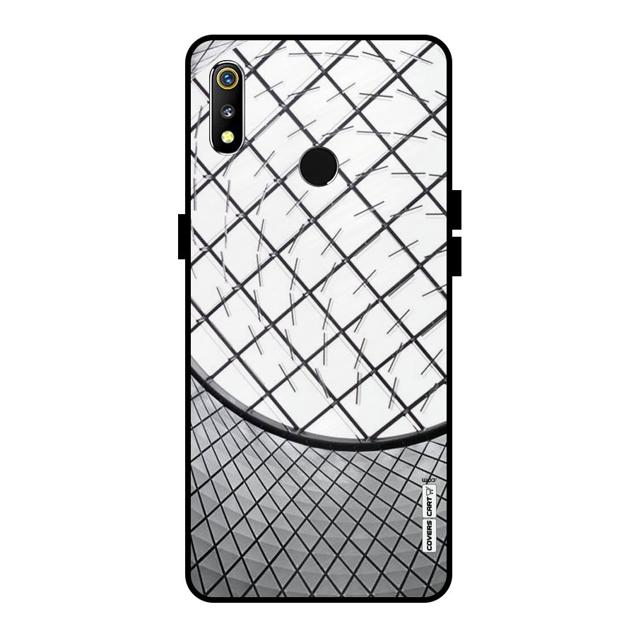 Modern Abstract Pattern Metal Back Case for Realme 3i