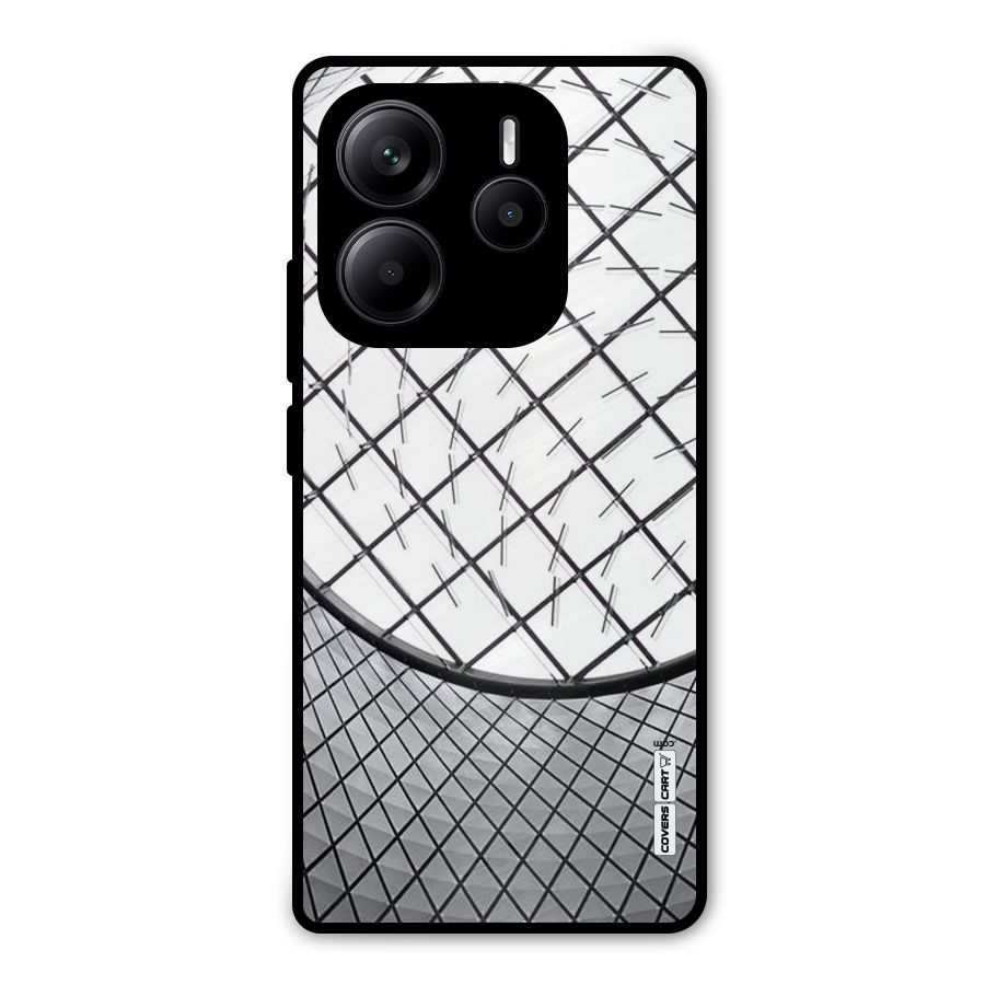Modern Abstract Pattern Metal Back Case for Redmi Note 14 5G