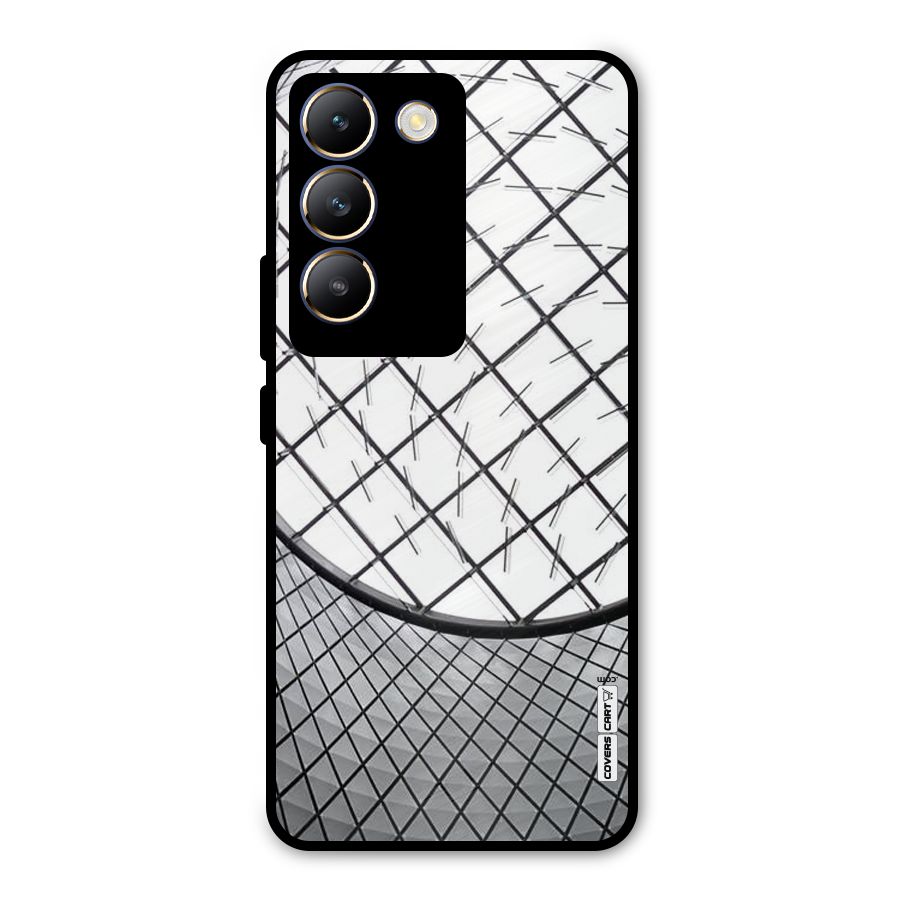 Modern Abstract Pattern Metal Back Case for Vivo T3 5G