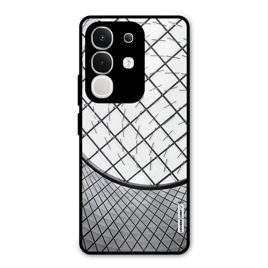 Modern Abstract Pattern Metal Back Case for Vivo T4x