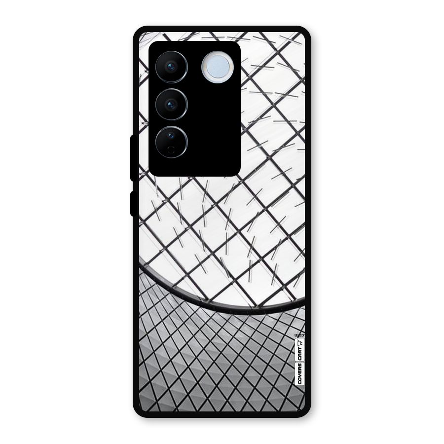 Modern Abstract Pattern Metal Back Case for Vivo V27 Pro
