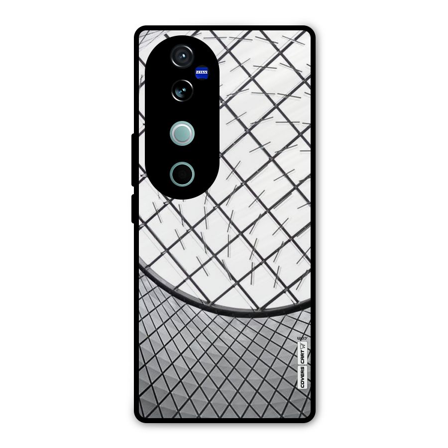 Modern Abstract Pattern Metal Back Case for Vivo V40