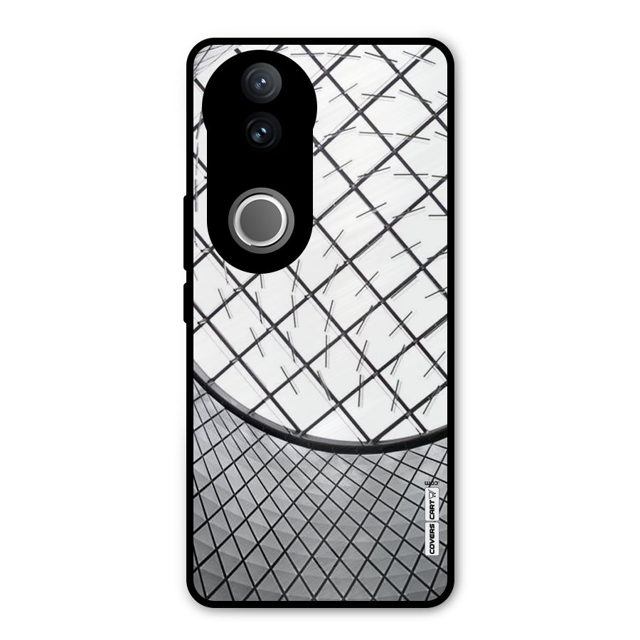 Modern Abstract Pattern Metal Back Case for Vivo V50e
