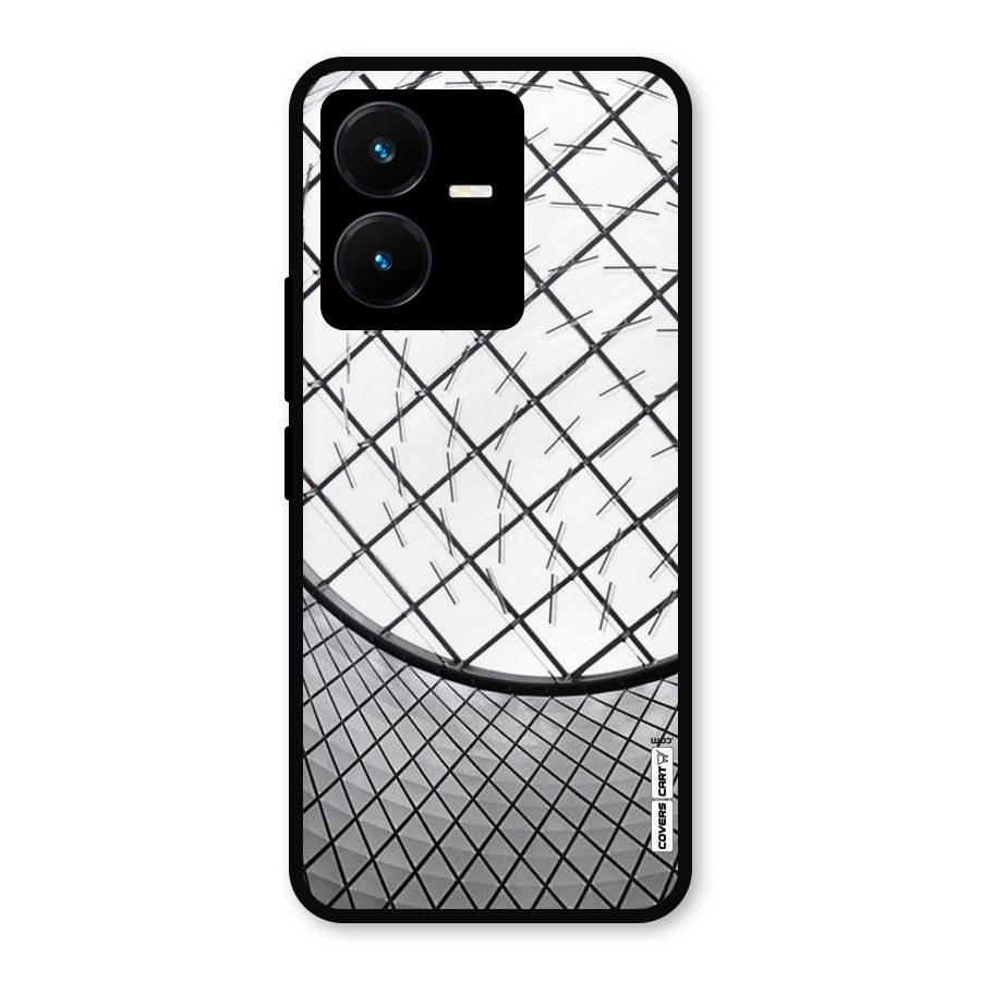 Modern Abstract Pattern Metal Back Case for Vivo Y22s
