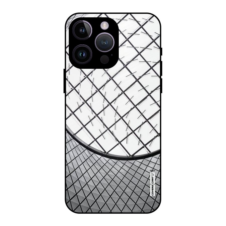 Modern Abstract Pattern Metal Back Case for iPhone 14 Pro Max