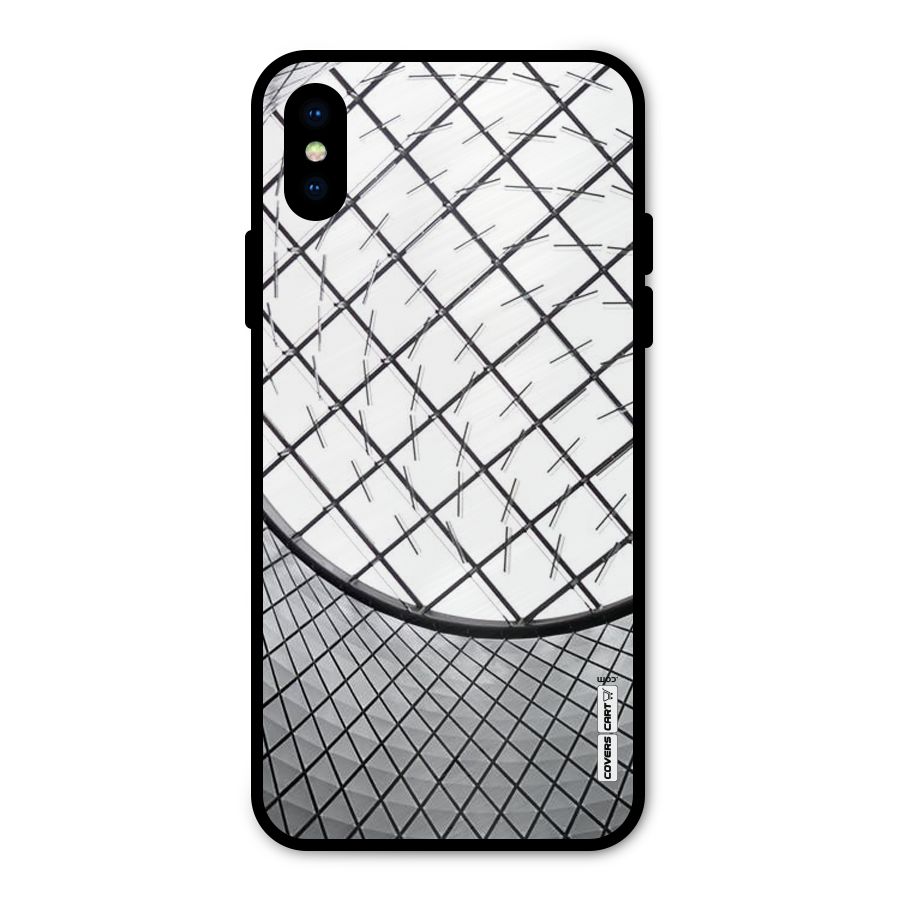 Modern Abstract Pattern Metal Back Case for iPhone X