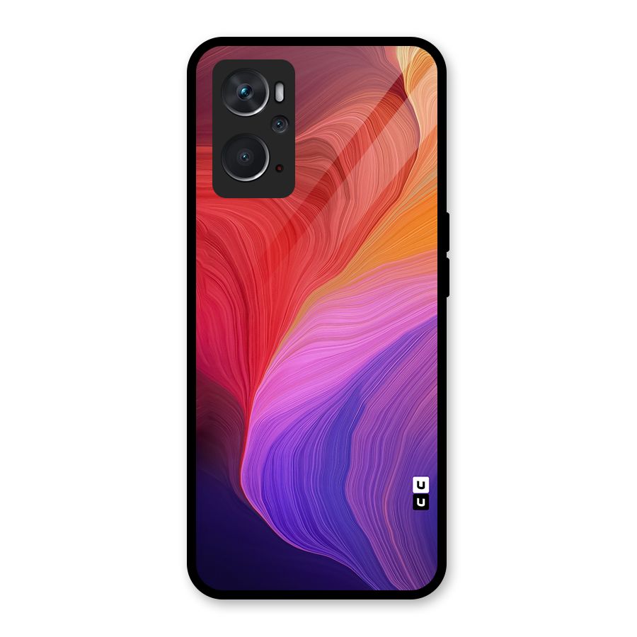 Modern Colors Mix Glass Back Case for Oppo K10 4G