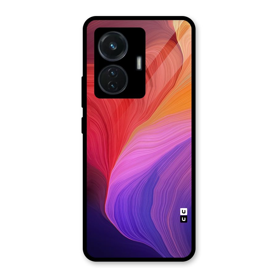 Modern Colors Mix Glass Back Case for Vivo T1 44W