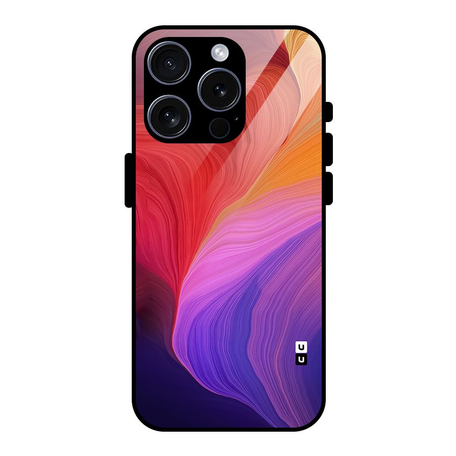 Modern Colors Mix Glass Back Case for iPhone 15 Pro