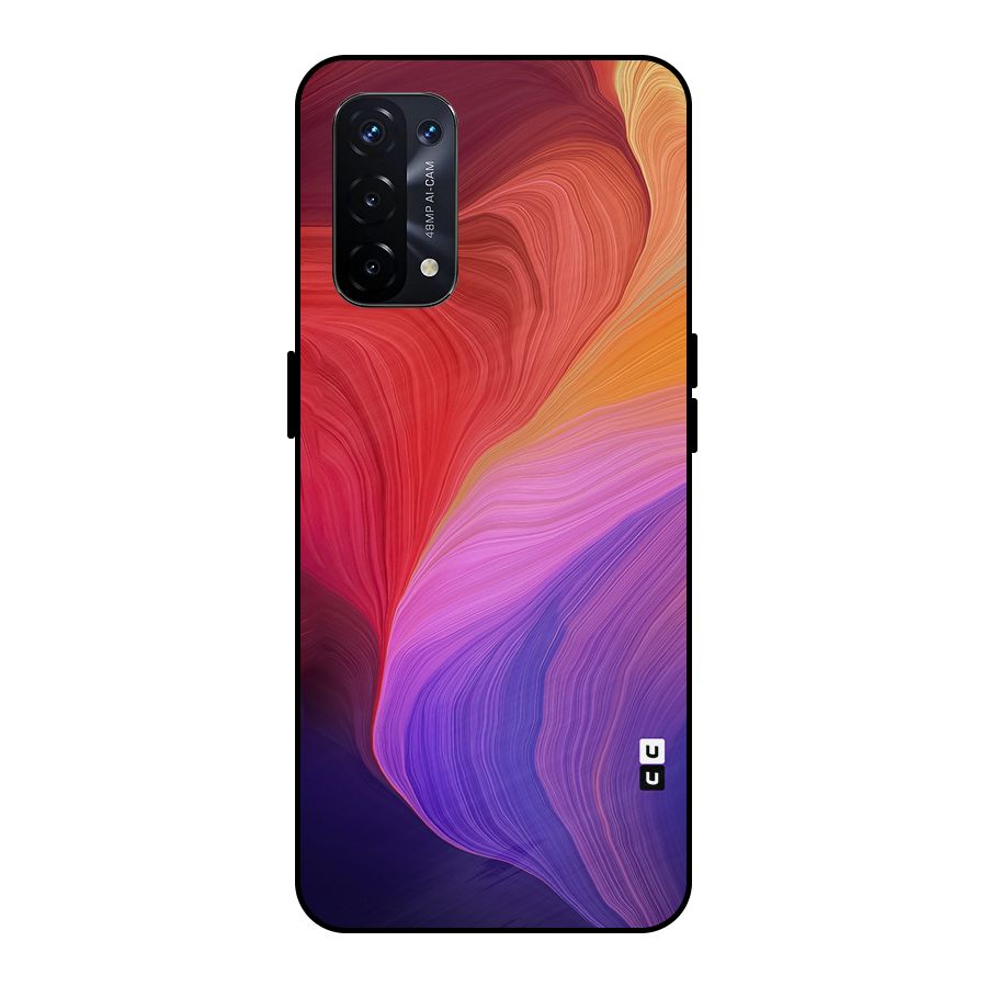 Modern Colors Mix Metal Back Case for Oppo A74 5G