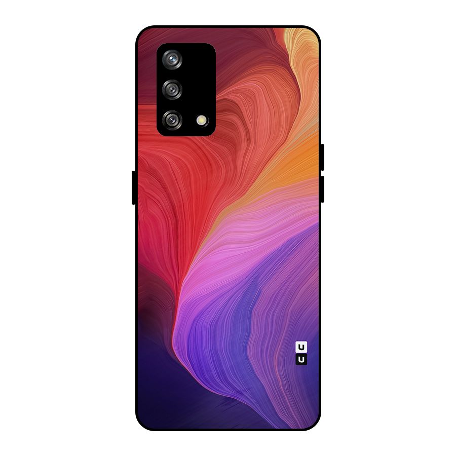 Modern Colors Mix Metal Back Case for Oppo F19