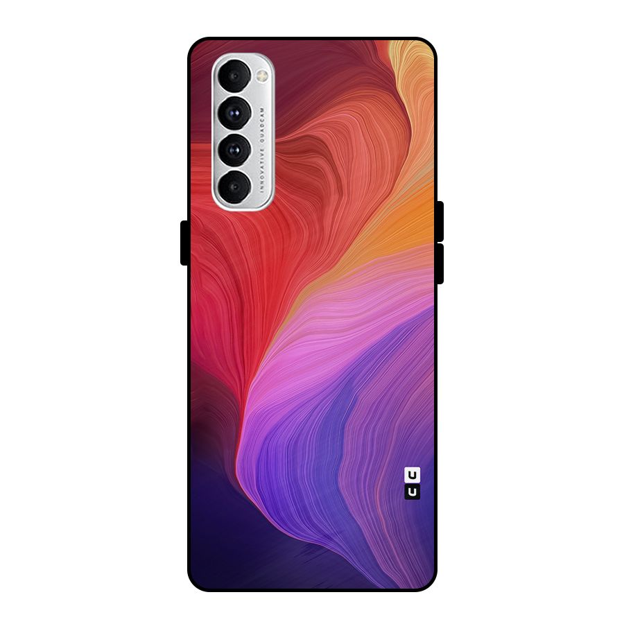 Modern Colors Mix Metal Back Case for Oppo Reno4 Pro