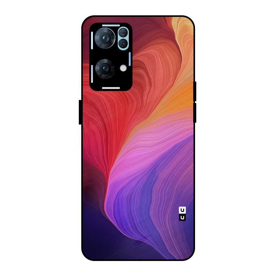 Modern Colors Mix Metal Back Case for Oppo Reno7 Pro 5G