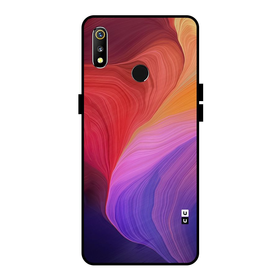 Modern Colors Mix Metal Back Case for Realme 3i