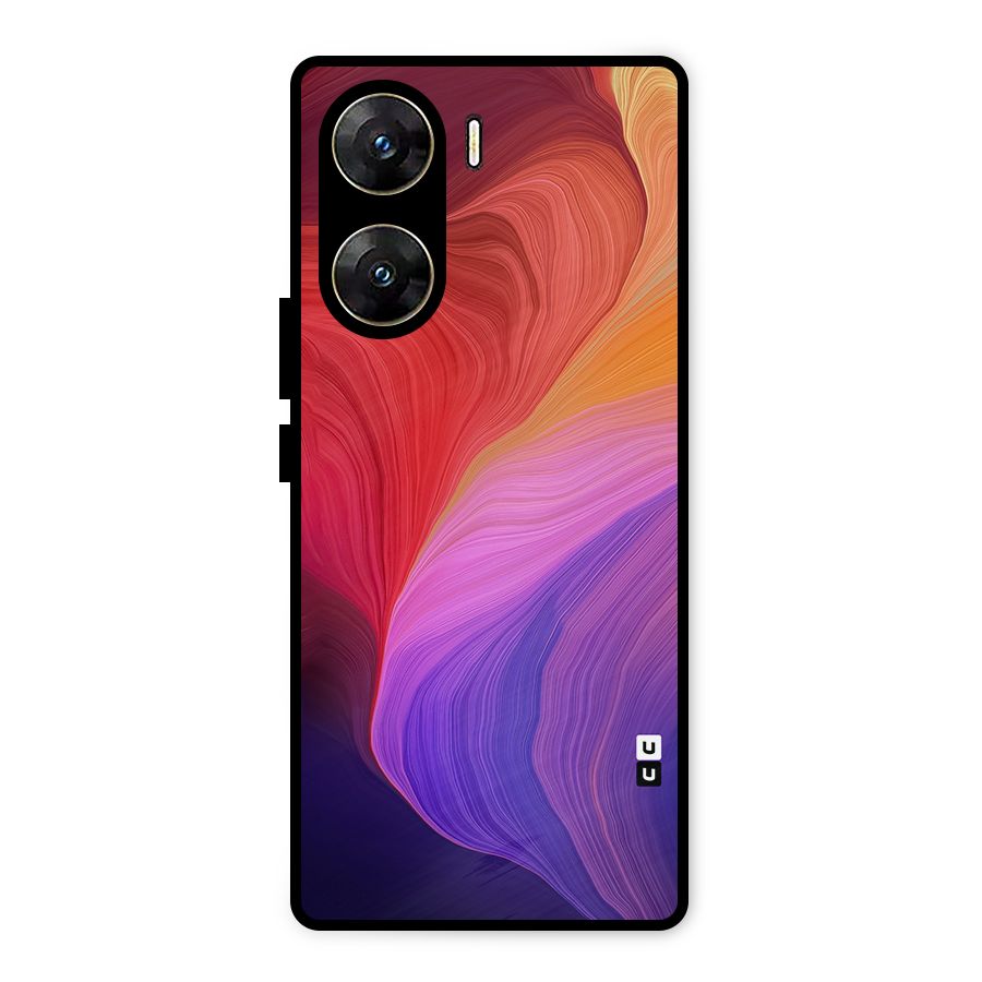Modern Colors Mix Metal Back Case for Vivo V29e