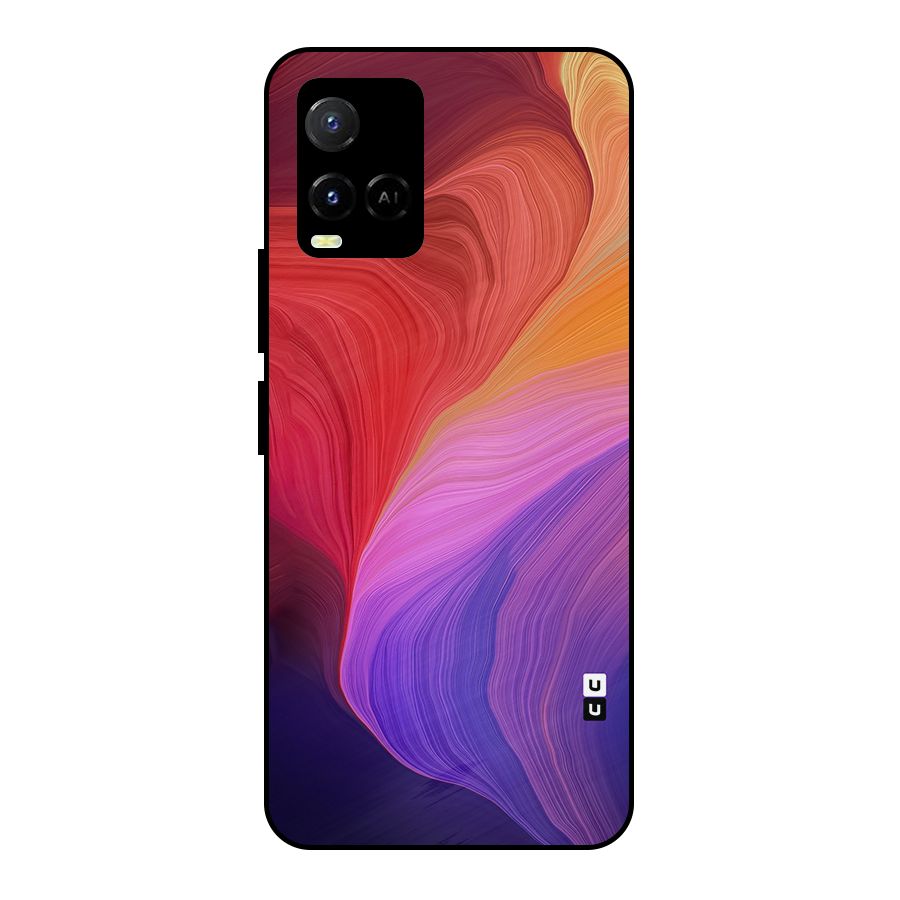 Modern Colors Mix Metal Back Case for Vivo Y21