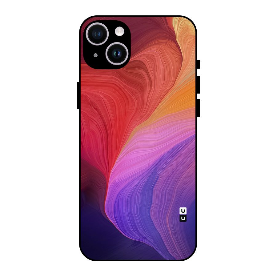 Modern Colors Mix Metal Back Case for iPhone 14 Plus
