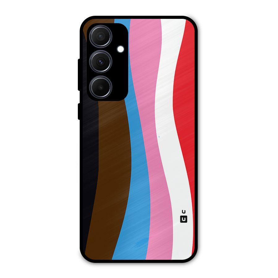 Modern Curves Metal Back Case for Galaxy A35