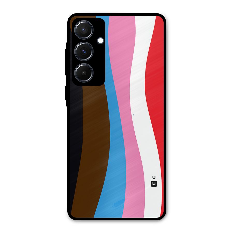Modern Curves Metal Back Case for Galaxy A55