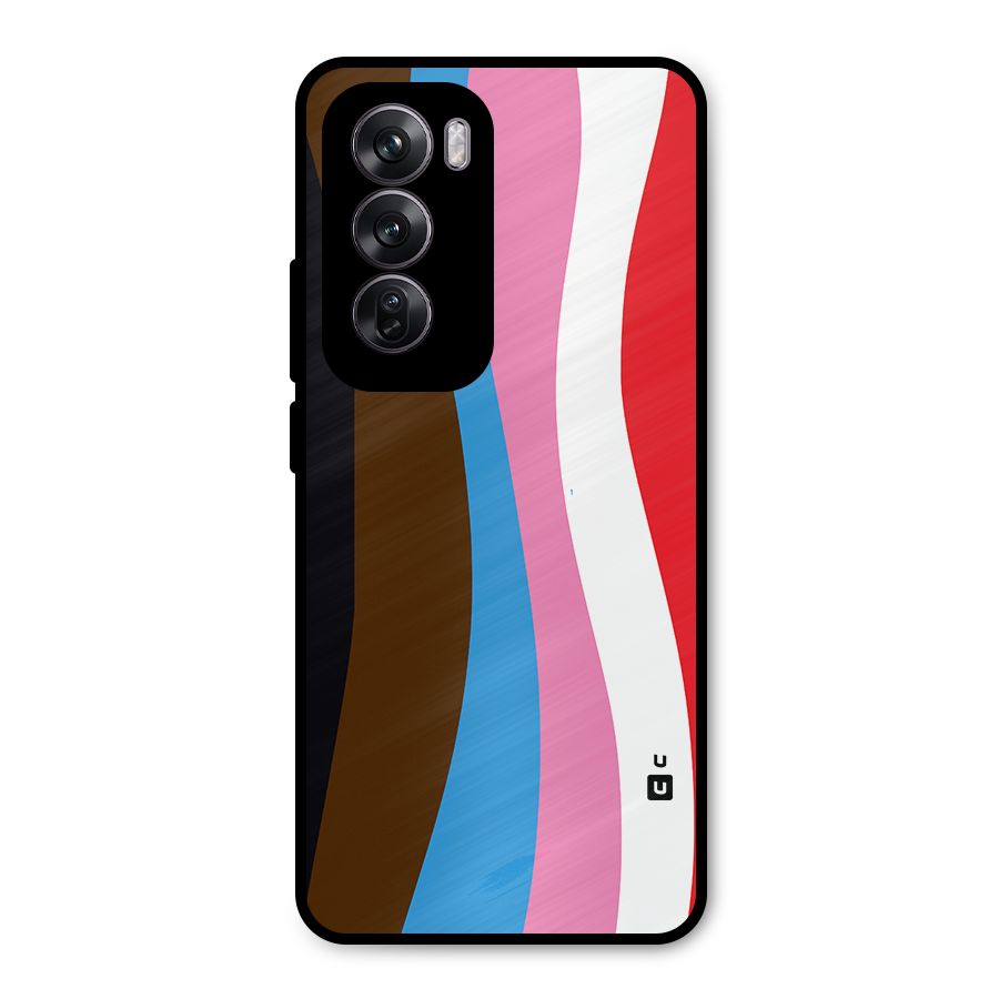 Modern Curves Metal Back Case for Oppo Reno12 Pro