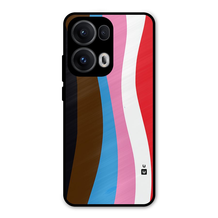Modern Curves Metal Back Case for Oppo Reno13 Pro