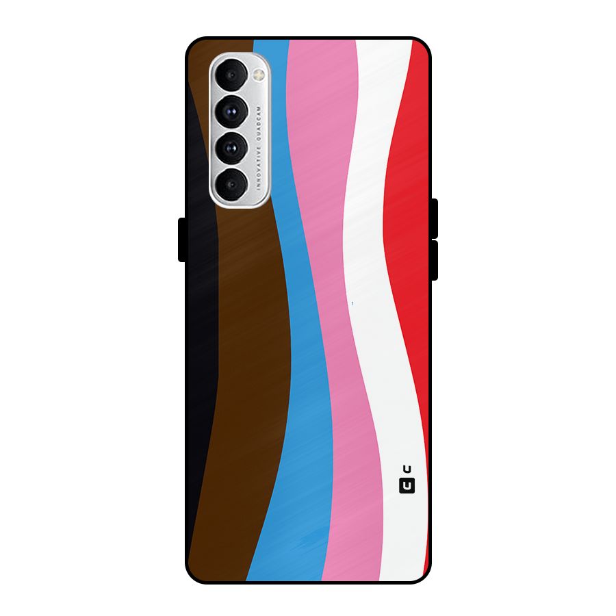 Modern Curves Metal Back Case for Oppo Reno4 Pro