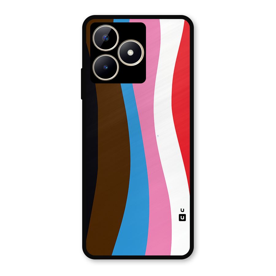 Modern Curves Metal Back Case for Realme Narzo N53