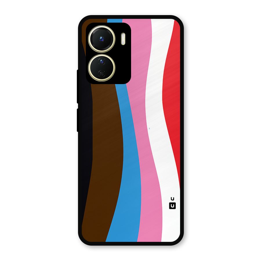 Modern Curves Metal Back Case for Vivo T2x
