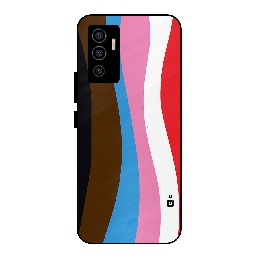 Modern Curves Metal Back Case for Vivo V23e