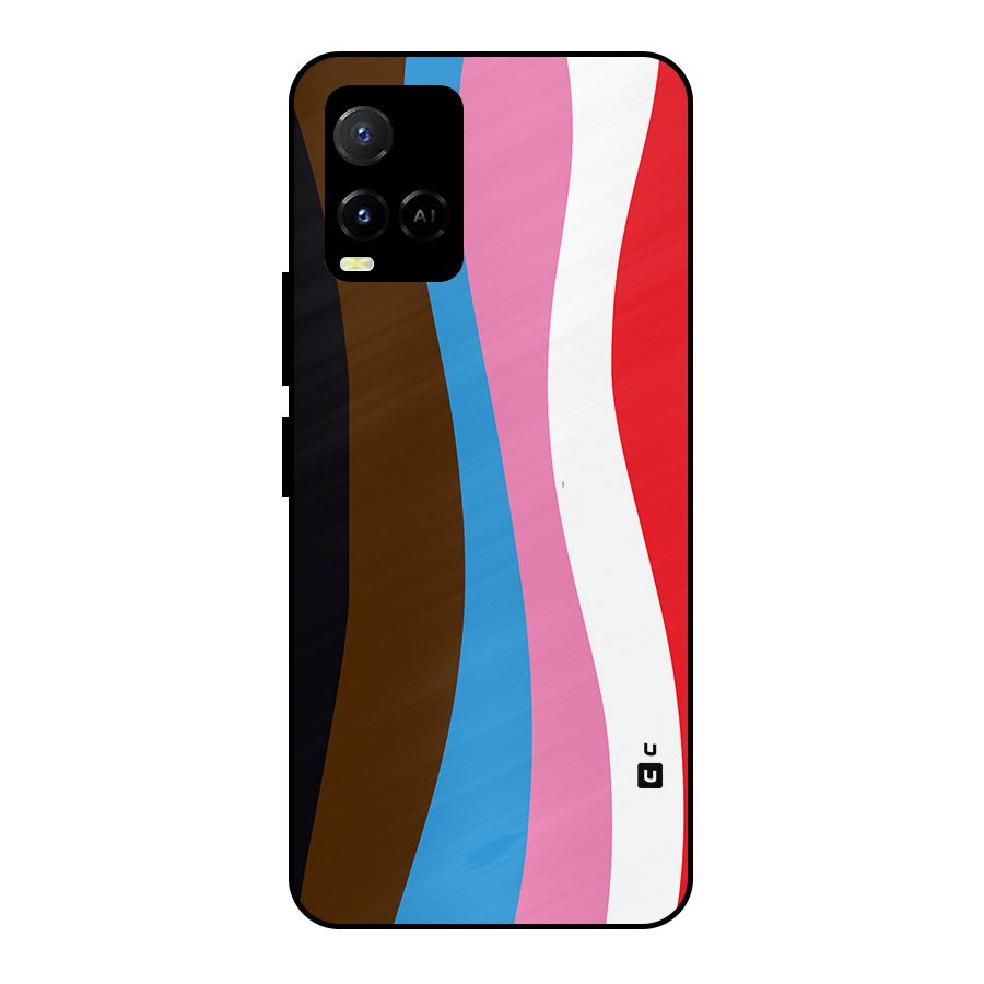 Modern Curves Metal Back Case for Vivo Y21T